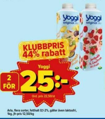 Östenssons Yoggi Yoghurt erbjuda