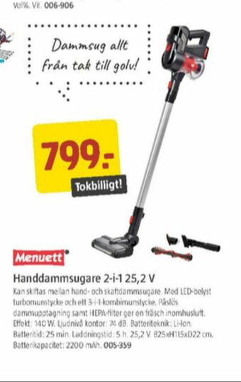 Jula Menuett Dammsugare erbjuda