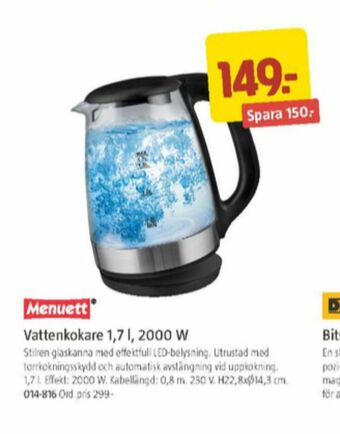 Jula Menuett Vattenkokare erbjuda