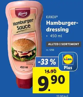 Lidl Kania Hamburger Dressing 450 ml erbjuda