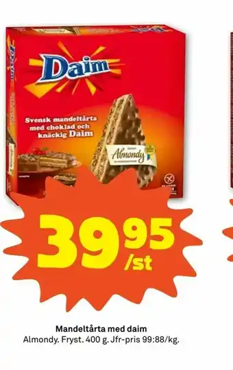 Mandeltårta med daim