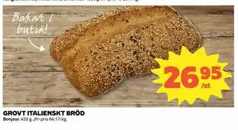 Grovt italienskt bröd