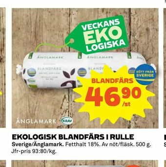 Coop Daglivs Ekologisk blandfärs i rulle erbjuda