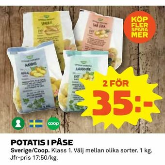 Coop Daglivs Potatis i påse erbjuda