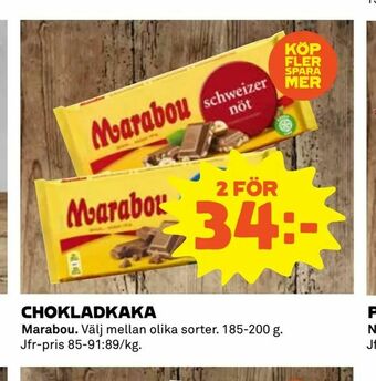 Coop Daglivs Chokladkaka erbjuda