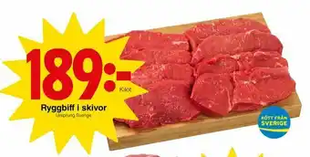 Matöppet Ryggbiff i skivor erbjuda