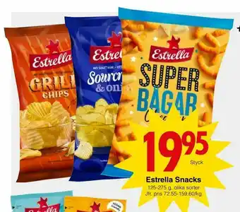 Matöppet Estrella Snacks erbjuda