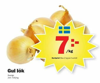 Pekås Gul lök erbjuda