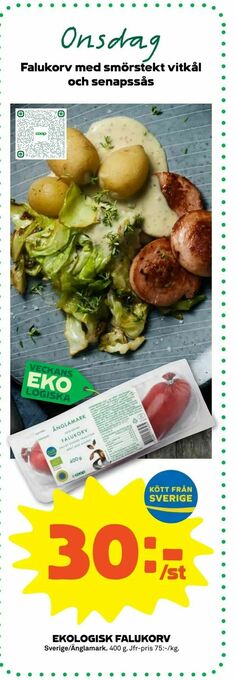 Stora Coop Ekologisk falukorv erbjuda