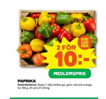 Stora Coop Paprika erbjuda