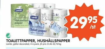 Tempo Toalettpapper, hushållspapper erbjuda