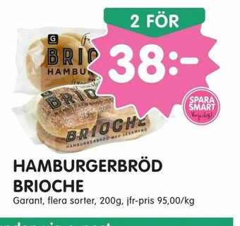 Tempo Hamburgerbröd brioche erbjuda