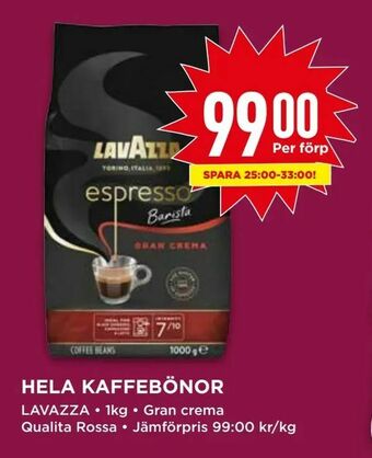 Willys Hela kaffebönor erbjuda