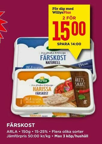 Willys Färskost erbjuda