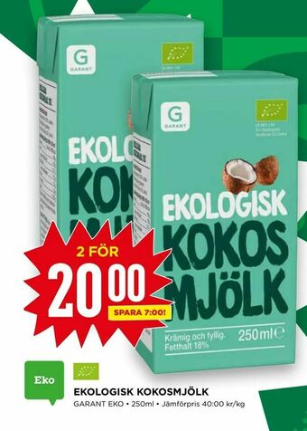Willys Ekologisk kokosmjölk erbjuda