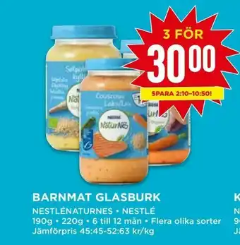 Willys Barnmat glasburk erbjuda