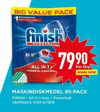 Willys Maskindiskmedel 85-pack erbjuda