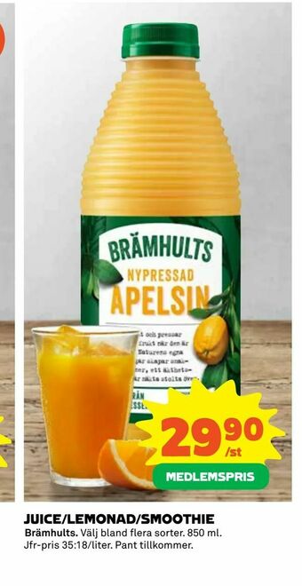 Coop Juice/lemonad/smoothie erbjuda