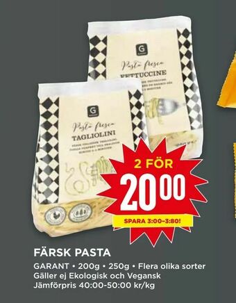 Willys Färsk pasta erbjuda