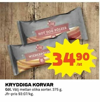Coop Kryddiga korvar erbjuda