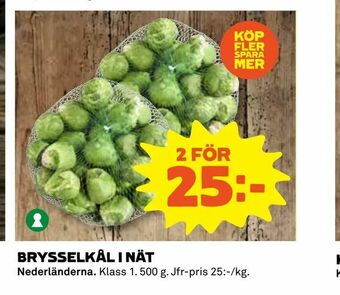Coop Brysselkål i nät erbjuda