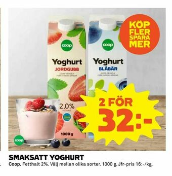 Coop Extra Smaksatt yoghurt erbjuda