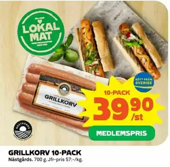 Coop Extra Grillkorv 10-pack erbjuda