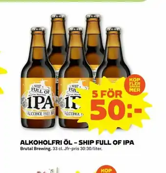 Coop Forum Alkoholfri öl - ship full of ipa erbjuda