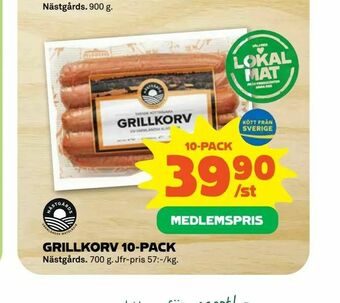Coop Forum Grillkorv 10-pack erbjuda