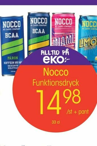 EKO Nocco Funktionsdryck erbjuda
