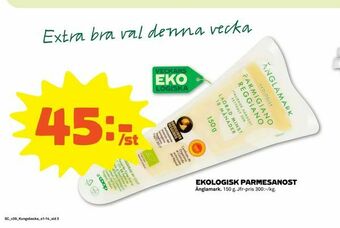 Stora Coop Ekologisk parmesanost erbjuda