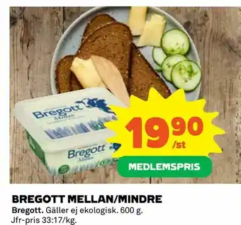 Coop Konsum Bregott mellan/mindre erbjuda