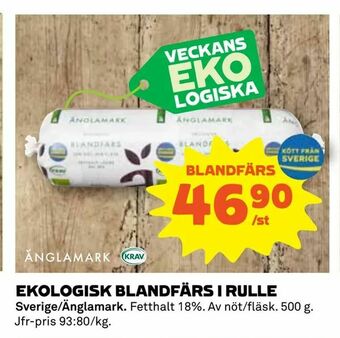 Coop Konsum Ekologisk blandfärs i rulle erbjuda