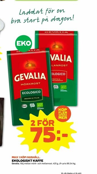 Stora Coop Ekologiskt kaffe erbjuda