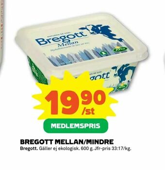 Stora Coop Bregott mellan/mindre erbjuda