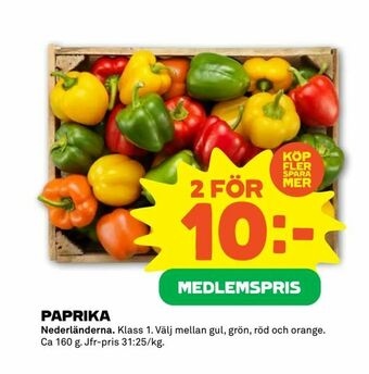 Stora Coop Paprika erbjuda