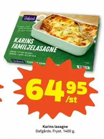 Stora Coop Karins lasagne erbjuda