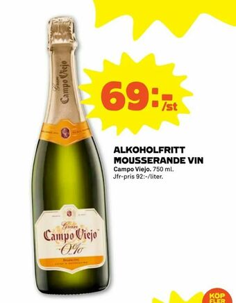 Stora Coop Alkoholfritt mousserande vin erbjuda