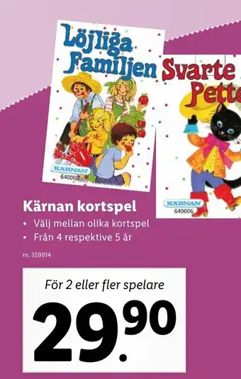 Lidl Kärnan Kortspel erbjuda