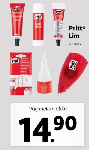 Lidl Pritt Lim erbjuda