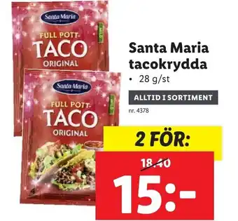 Lidl Santa Maria Tacokrydda 28 g/st erbjuda
