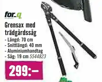 Grensax med trädgårdssåg