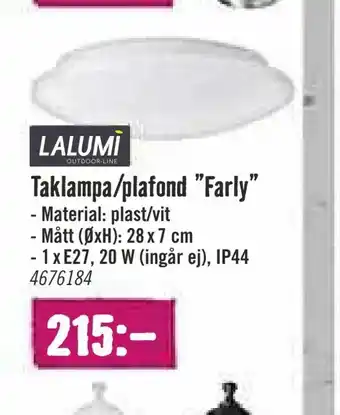Hornbach Taklampa/plafond "Farly" erbjuda