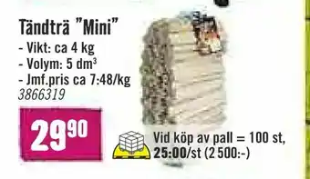 Hornbach Tändträ "Mini" erbjuda