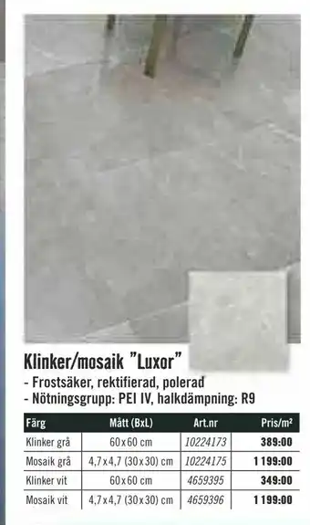 Hornbach Klinker/mosaik "Luxor" erbjuda