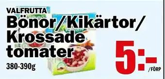 Matdax Bönor/Kikärtor/ Krossade tomater erbjuda
