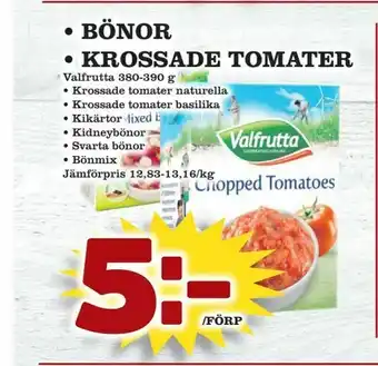 Matdax bönor • krossade tomater erbjuda
