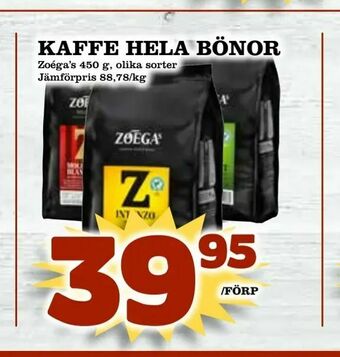 Matdax Kaffe hela bönor erbjuda