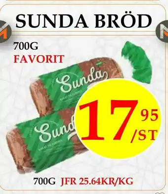 Matmixen Sunda bröd erbjuda