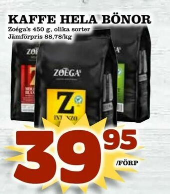 Matvärlden Tensta Kaffe hela bönor erbjuda